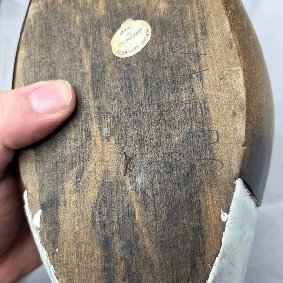 Vintage Hand Carved Hardwood Lesser Canada Goose Duck Decoy Taiwan - Picture 6 of 7